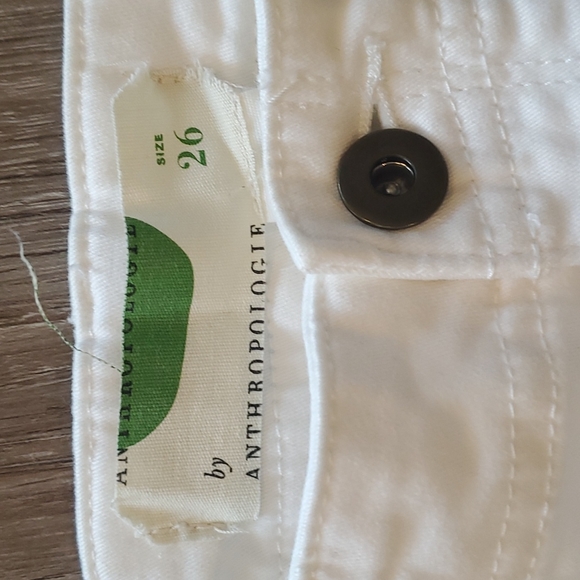 Anthropologie Utility Cropped Bootcut Pants in white size 26 - Picture 7 of 7